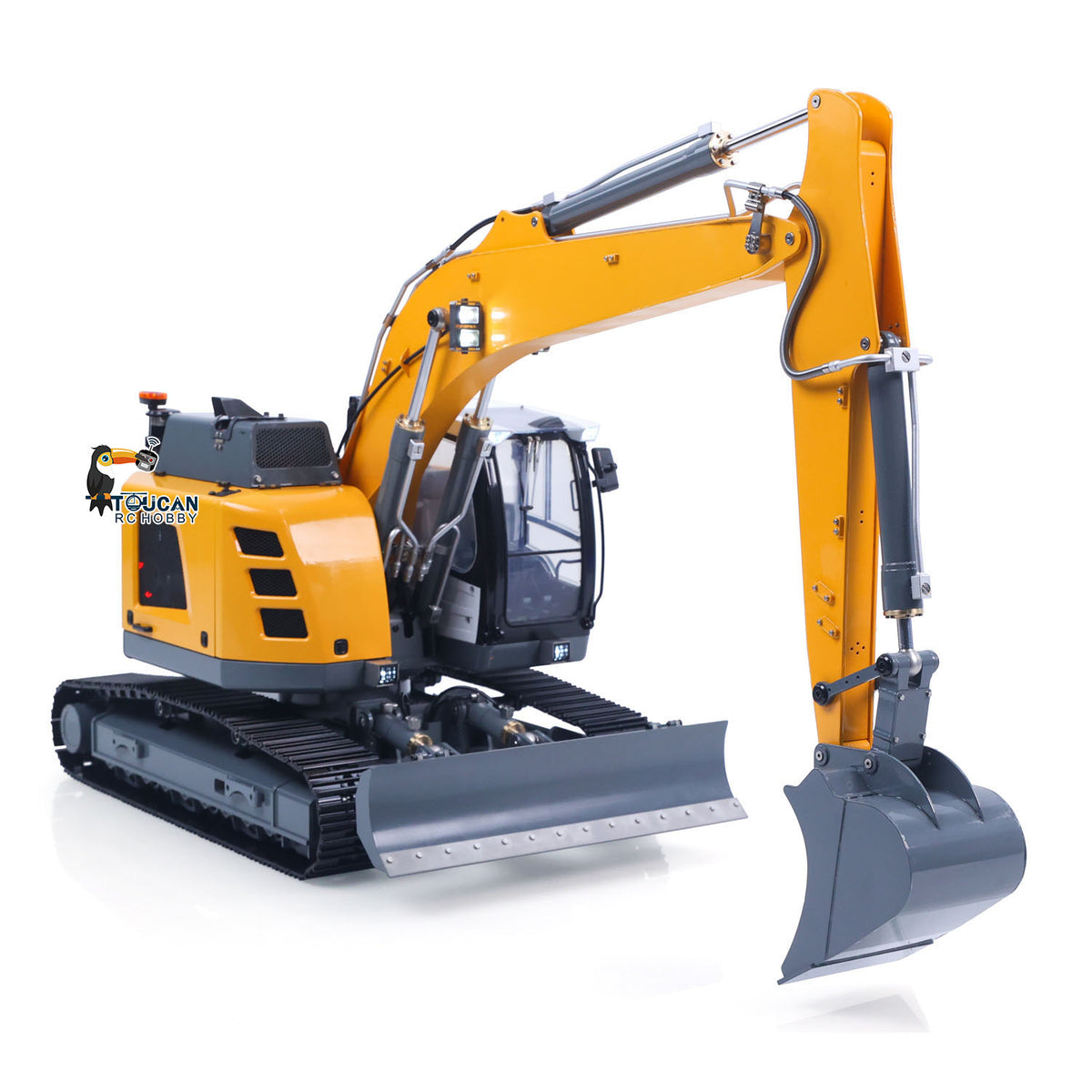 1/14 Scale Crawler Excavator Metal Hydraulic Lines Swivel Joint Smooth Coordinated Movement
