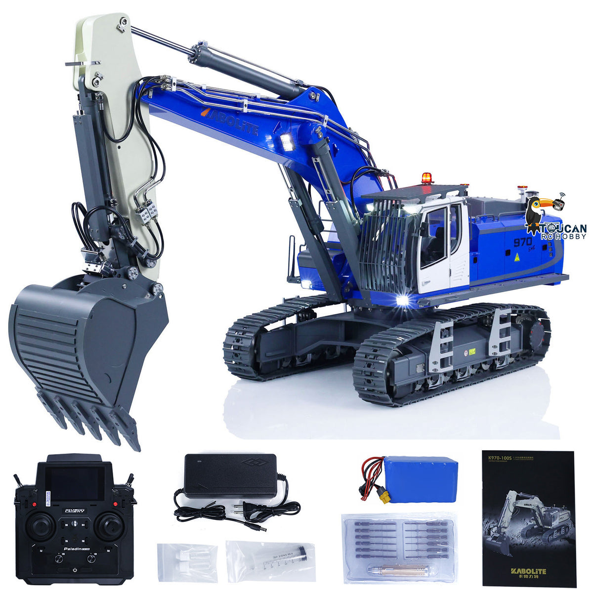 1/14 Scale Crawler Excavator CNC Machining Wire Cutting Laser Welding Metal Body