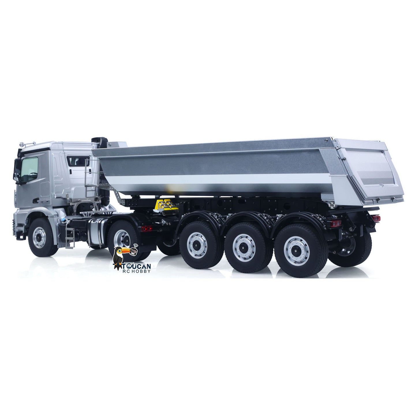 1/14 RC 4x4 Tractor Truck 5801 Cabin and Headlight Detail Grey Plastic Metal Body