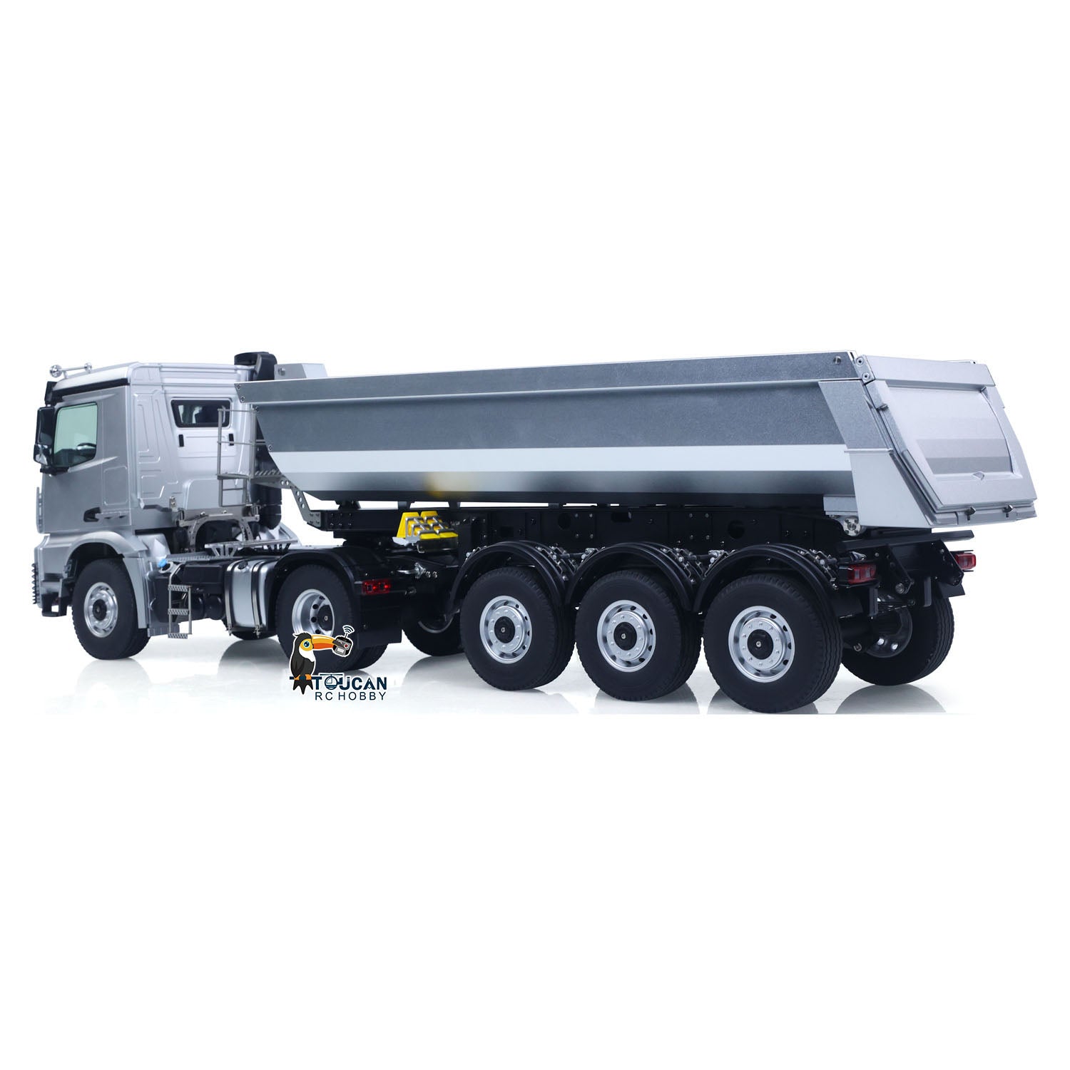 1/14 RC 4x4 Tractor Truck 5801 Cabin and Headlight Detail Grey Plastic Metal Body