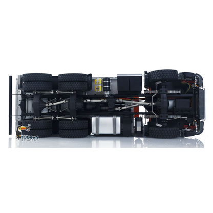 1/14 Kabolite 5702 RC dump truck underside chassis and 6x6 drivetrain