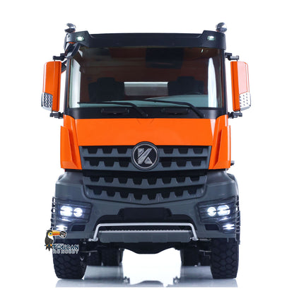 1/14 Kabolite 5702 6x6 RC dumper silver gray side profile with 85mm tires