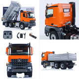 1/14 Kabolite 5702 6x6 RC tipper silver gray top-down view of dump bed
