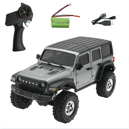 RC 1/18 Crawler RTR Off-Road-Truck 4WD Lichter Ferngesteuertes Auto Geschenk für Jungen mit drehmomentstarkem Kohlebürstenmotor 10A gebürstetem ESC