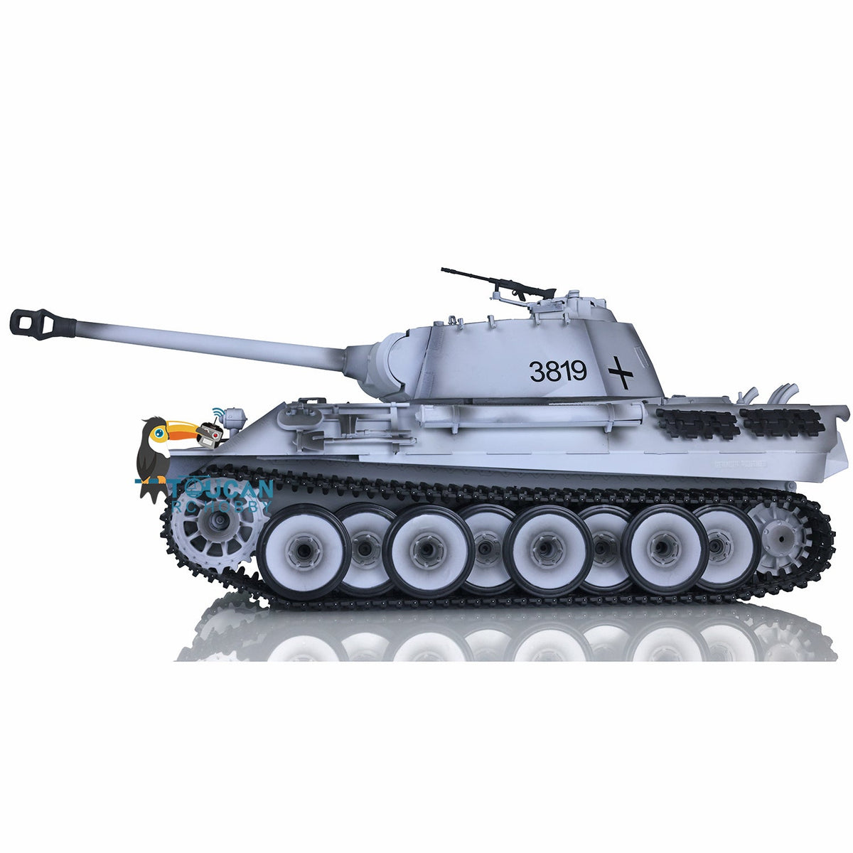 Henglong 1/16 TK7.0 Profession German Panther RTR RC Tank 3819 IR BB 360 Degrees Turret Smoke Metal Tracks Sprockets Idlers Road Wheels Gearbox