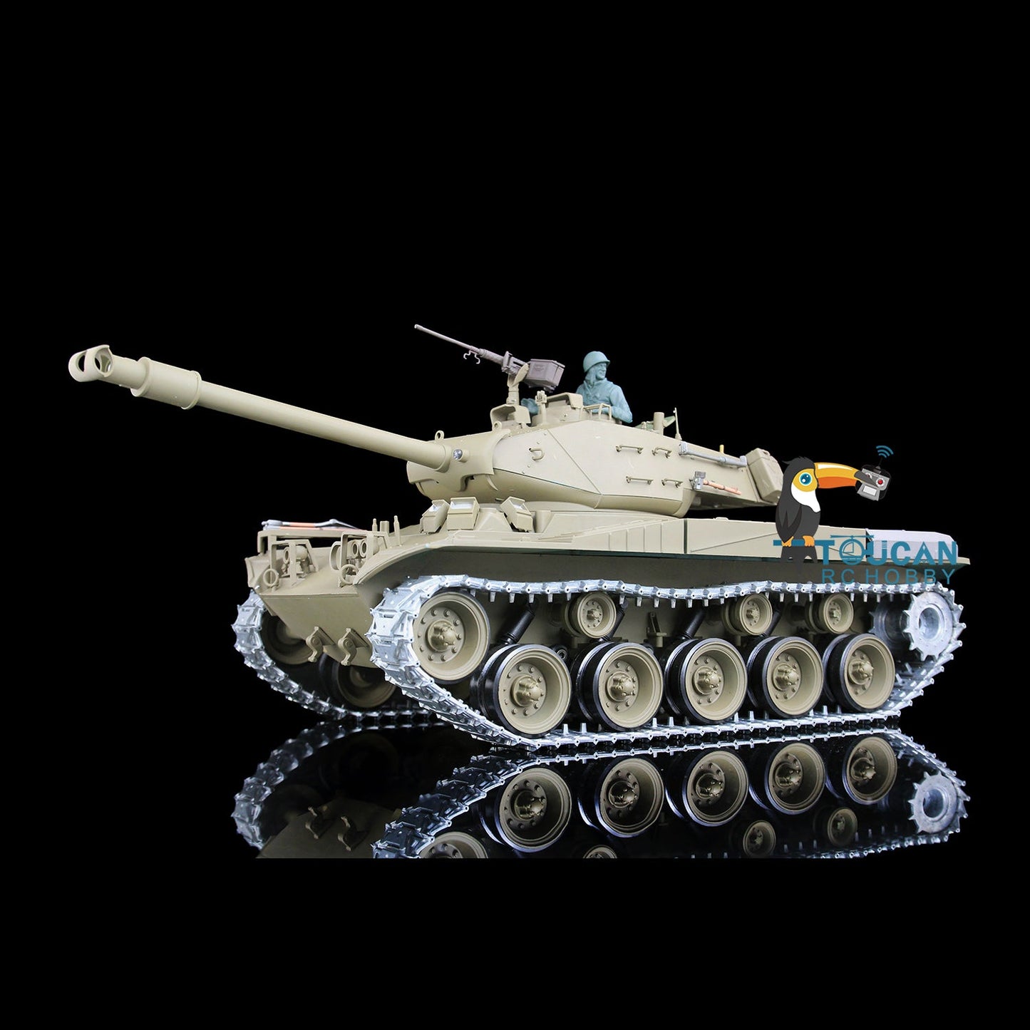 Henglong 1/16 TK7.0 USA Walker Bulldog 3839 RTR RC Tank FPV 360 Degrees Turret Smoke IR BB Unit Metal Tracks Gearbox Sprockets Wheels