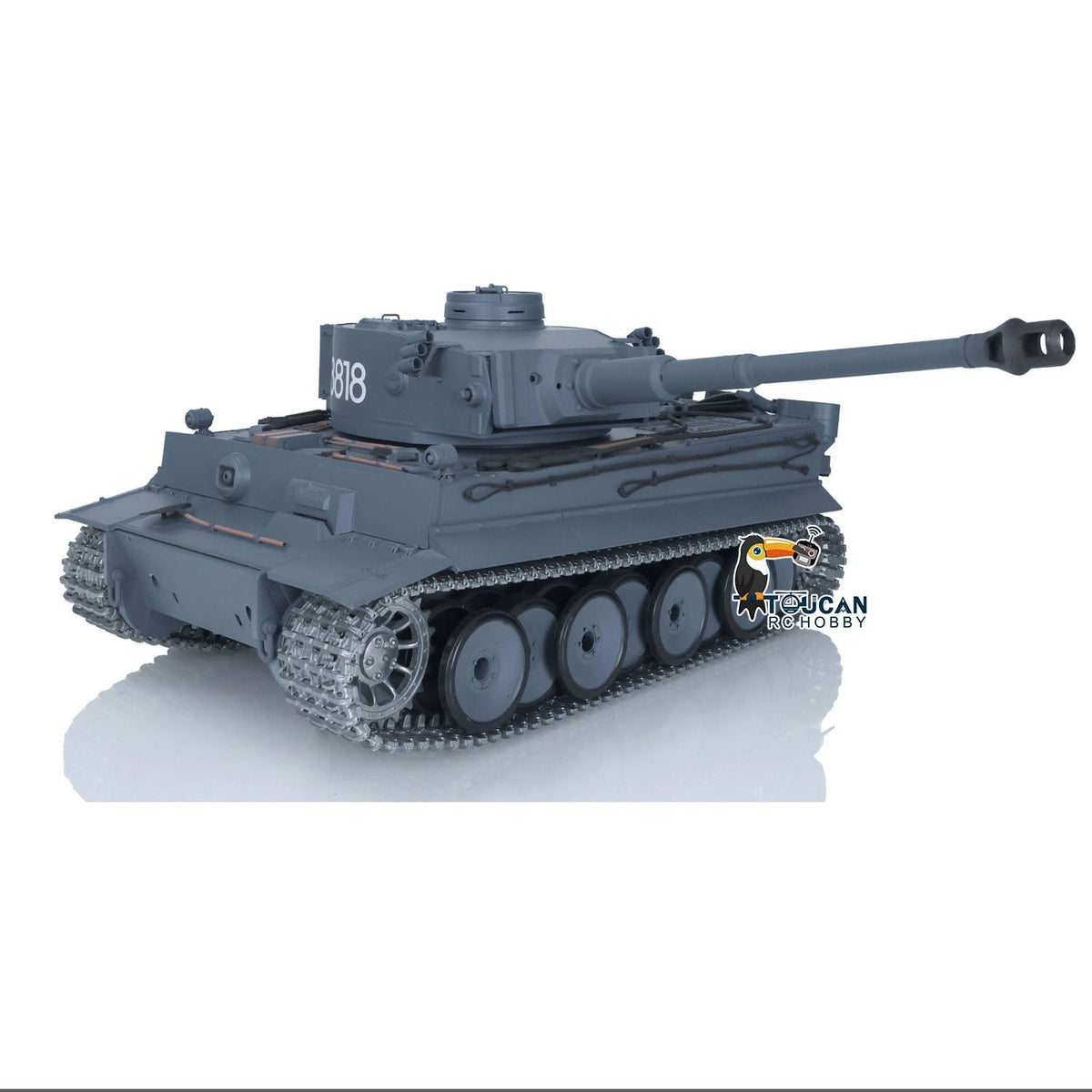 Henglong 1/16 TK7.0 Promotion 3818 Tiger I RTR RC Tank FPV 360 Degrees Turret Barrel Recoil Smoke BB IR Metal Tracks Sprockets Idlers Wheels