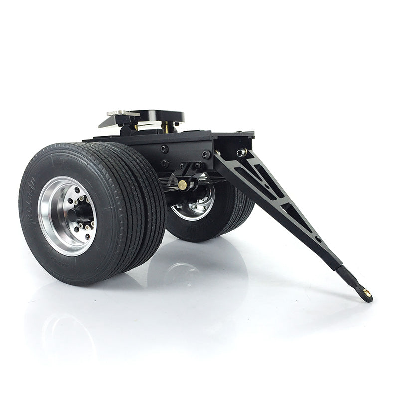 TOUCAN RC HOBBY LESU 1PC Metal Trailer Fifth Wheel 25.5*18.2*14CM for 1/14 Radio Controlled TAMIIYA Tractor Truck Car DIY Model Hydraulic Dumper