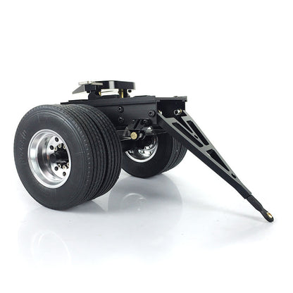 TOUCAN RC HOBBY LESU 1PC Metal Trailer Fifth Wheel 25.5*18.2*14CM for 1/14 Radio Controlled TAMIIYA Tractor Truck Car DIY Model Hydraulic Dumper