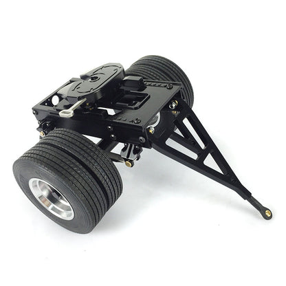 TOUCAN RC HOBBY LESU 1PC Metal Trailer Fifth Wheel 25.5*18.2*14CM for 1/14 Radio Controlled TAMIIYA Tractor Truck Car DIY Model Hydraulic Dumper