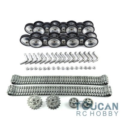 Metal Tracks Sprockets Road Wheels Idlers Guard Plate For Henglong DIY 1/16 RC Tank Vehicle Model 3869/3879 Upgraded Parts