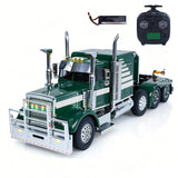 1. 1/14 RC 8x4 Tractor Truck TOUCAN GrandHauler White Red Stripes Front View
