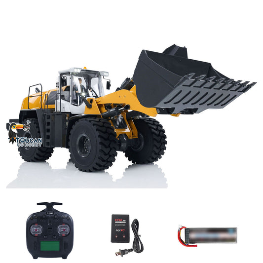 1. 1/14 RC Hydraulic Wheel Loader XDRC RD-580 Yellow RTR Front View  
