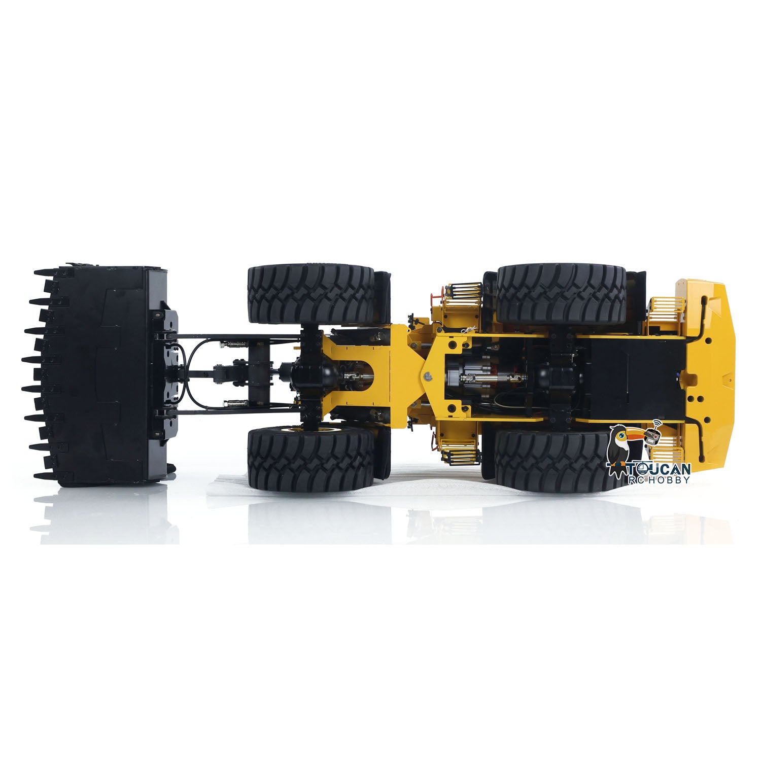 MTM E260L Metal 1/14 Loader Hydraulic Construction Vehicle with 4x4 Axle System and 5CH Reversing Valve, Battery and Charger Not Included