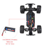 55KM/H ZD Racing 1/10 4*4 Remote Control Monster Truck 9106 10427-S Electric RC Off Road Car 4WD Model Vehicle No Sound System