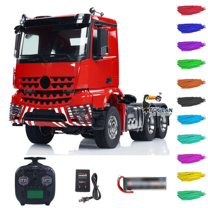 TOUCAN RC HOBBY 1/14 6x6 Metal Chassis RC Tractor Truck RTR Remote Control Car 3-speed Gearbox Painted Assembled Model K3362 Ready to Run