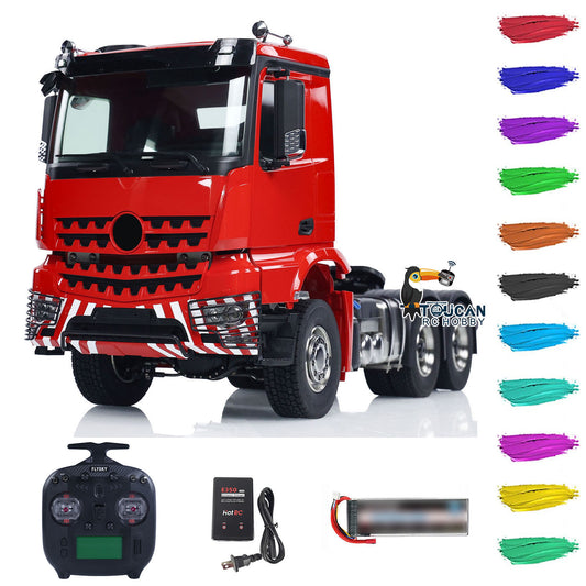 1/14 6x6 Metal Chassis RC Tractor Truck RTR Remote Control Car 3-speed Gearbox Painted Assembled Model K3362 Ready to Run