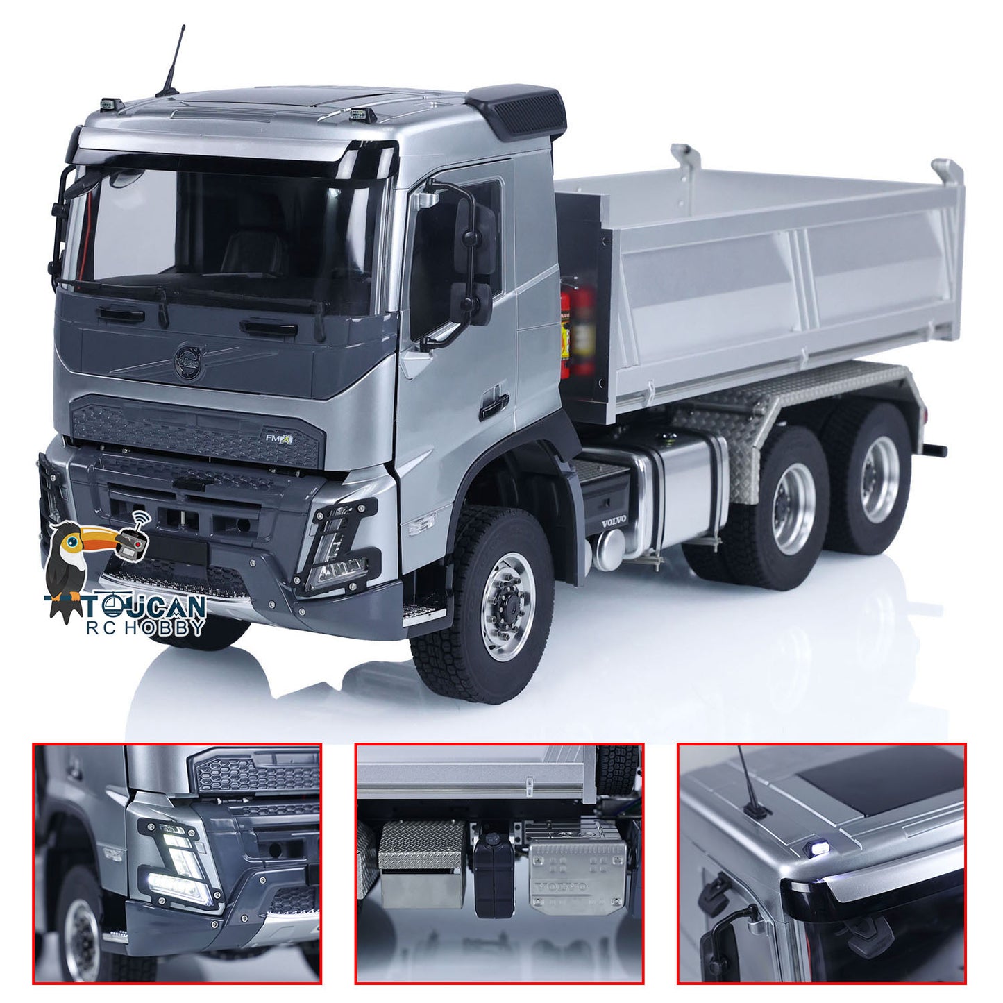 Double E 1/14 Hydraulischer RC-Muldenkipper 6x6 FMX Fernbedienungs-Muldenkipper Autos Hobby-Modell DIY RTR Spielzeug Geschenk für Erwachsene Kinder 