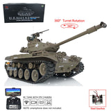2,4 GHz Henglong 1/16 TK7.0 Kunststoffversion Walker Bulldog Ferngesteuerter Modellpanzer 3839 mit 360-Turmgetriebe Rauch FPV