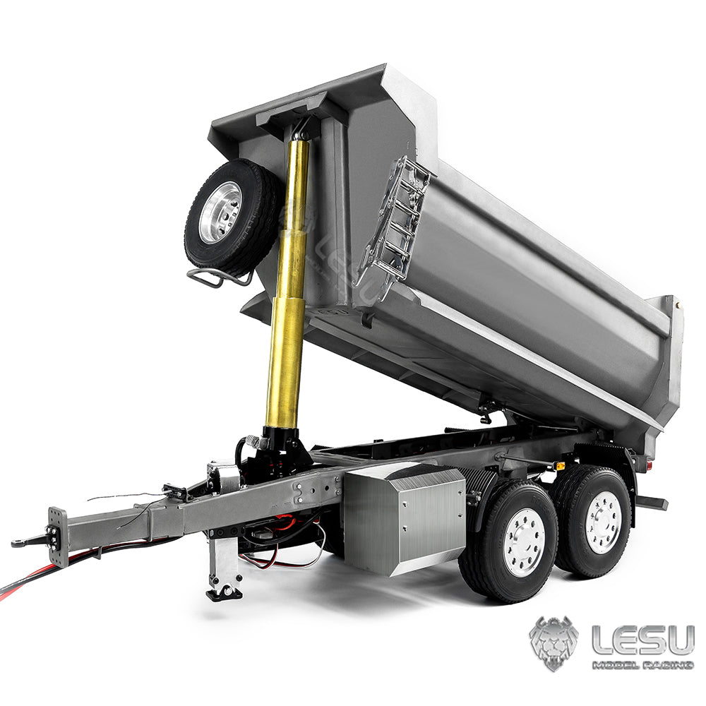 TOUCAN RC HOBBY LESU 2-Axle Metal 1/14 RC Hydraulic Full Trailer Remote Control Self-dumping Truck Model DIY Car Optional Versions KIT