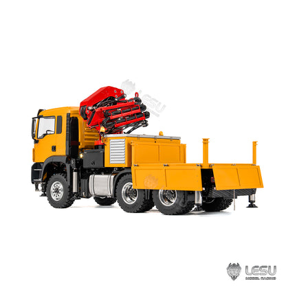 TOUCAN RC HOBBY PROMOTION LESU 6X6 Metal 1/14 RC Hydraulic Crane Truck 3Speed Remote Control Lorry Car 7CH Valve 4MPA 6 Outriggers Sound Axle Diff Lock