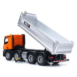 HUINA 1/14 Metal Remote Control Dump Truck 1536-1 8X8 Electric Lifting RC Tipper Finished Model RTR Light Sound Effects Battery