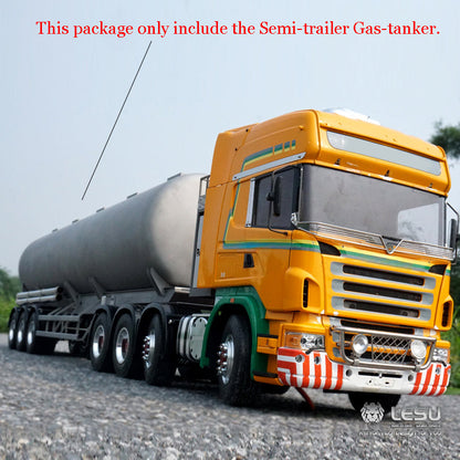 TOUCAN RC HOBBY LESU Metal 40Feet Oil Tank Gas-tanker Semi Trailer 1/14 RC Tractor Truck Model
