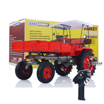 Kingkong 1/10 RC Ackerschlepper Automodell DONKEY T16 4x2 Transportfahrzeug Motor 2-Gang-Getriebe Achssperre Servo 6CH Radio Licht
