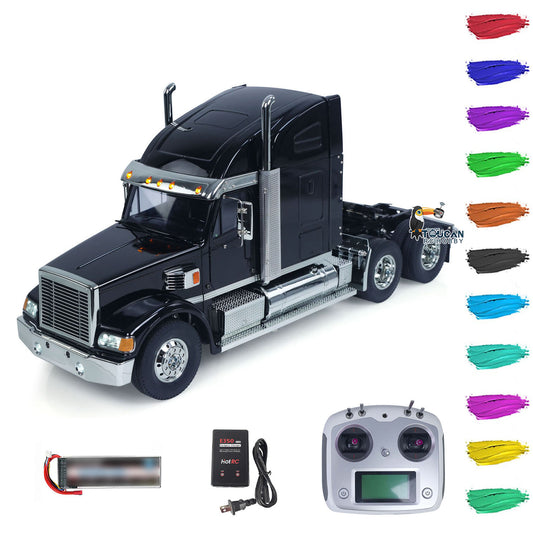 In Stock Customized DIY Knight Hauler 56314 6*4 1/14 RC Tractor Truck Remote Control Lorry Car Model Light Sound I6S Radio Battery