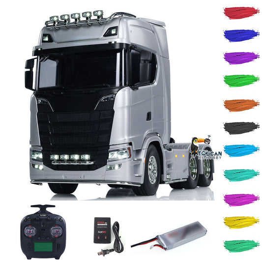 1/14 TMY-56373 Plastic Metal 6x4 RC Tractor Truck 3-Speed Gearbox RTR w/ST8 Radio Sound Light Battery
