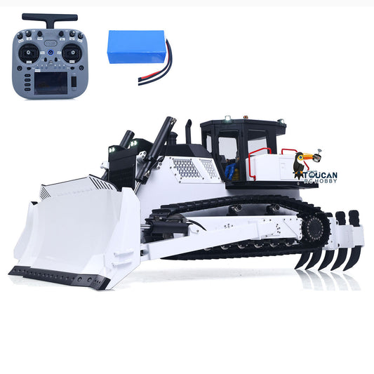 In Stock TOUCAN RC HOBBY D155AX Metal 1/12 RC Hydraulic Bulldozer Remote Control Heavy Machine 7 Way Reversing Valve for Hobbyists