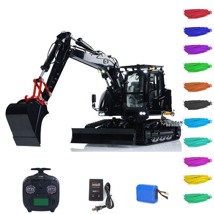 TOUCAN RC HOBBY CUTModel 1/14 RC Hydraulic Excavator LR 914 Metal Remote Control Digger Model 5ways Valve RTR Construction Car ST8 Radio Battery