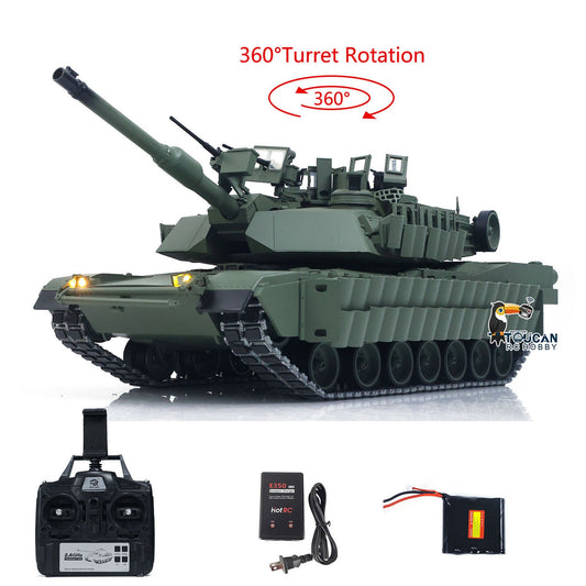 IN Stock TOUCAN 1/16 Metal RC Remote Control Tank 3918 Abrams M1A2 TUSK II Dual Flow Gearbox 360 Turret Rotary Infrared Combat Barrel Recoil FPV Battery