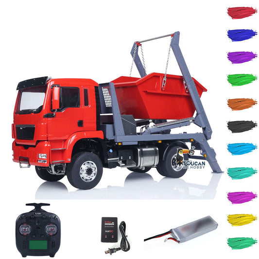 TOUCAN RC HOBBY LESU Z0068 1/14 Metal 4x4 Hydraulic Swing Arm Garbage Vehicle 3 Speed Transmission Lock Differential Axles for Backyard Fun