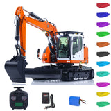 CUT Model Metal 1/14 Remote Control Hydraulic Excavator LR914 RC Tracked Digger 5CH Valve RTR Engineering Vehicle Lights Sounds