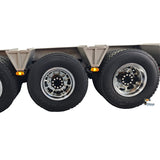 Metal 3Axles Gooseneck Lowboy Trailer Manual Support Legs for 1/14 Remote Control Tractor Truck 4151AK RC Lorry Car Model