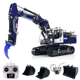 1/14 946 3-arm RC Hydraulic Equipment Remote Control Excavator Metal Digger Model Bucket Ripper Grab Tiltable Clamshell Bucket