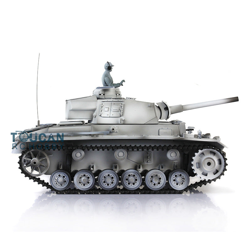 Henglong 2.4G 1/16 TK7.0 Promotion Panzer III L 3848 RTR RC Tank Smoke BB Infrared System Metal Sprockets Idlers Wheels Tracks Gearbox Barrel