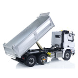 MD 6X6 Dumper Metal 1/14 Hydraulic Construction Truck with HotRC Transmitter and Metal Axles featuring Sound Module and Roof Warning Lights No Diff Lock