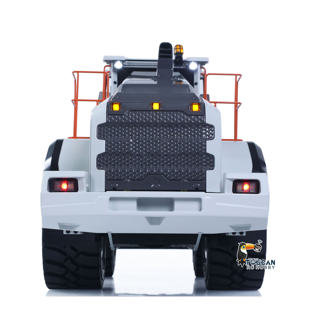 MTM E260L Metal 1/14 Loader Hydraulic Wheel Loader with Brushless 3.5MPa Pump and Quick Coupler for Bucket Fork Swap White PNP No Charger