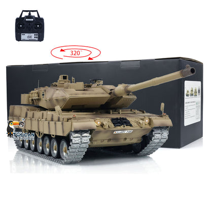 TD 1:16 RC Panzer Deutscher Leopard2A7 Fernbedienung Infrarot und BB Kampfpanzer Elektroauto Metallrad Elektropanzer Laufrückstoß