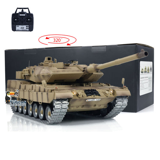 TD 1:16 RC Panzer Deutscher Leopard2A7 Fernbedienung Infrarot und BB Kampfpanzer Elektroauto Metallrad Elektropanzer Laufrückstoß