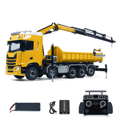 Metall 1/14 RC Hydraulische Dumper 770S 10x10 Volle Dump Lkw Kran Achse Hebe Auto Licht Sound
