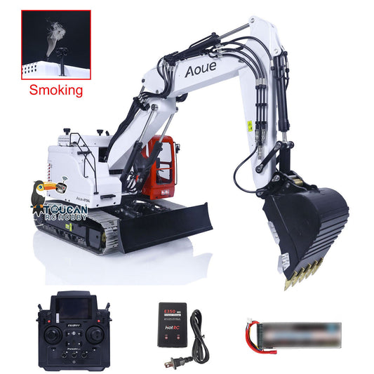 TOUCAN RC HOBBY LESU AOUE ET26L 1/14 Metal RC Hydraulic Excavator B0012 RTR Short Tail Three-Arm Digger 6+2CH Directional Valve Quick Release Sound & Light Smoke GPS.