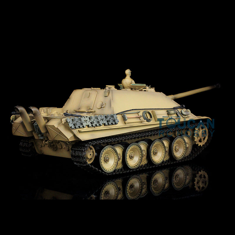 Henglong 1/16 Plastic TK7.0 3869 German Jadpanther RTR RC Tank BB Unit Infrared Combat Smoke Sound Lights Metal Barrel