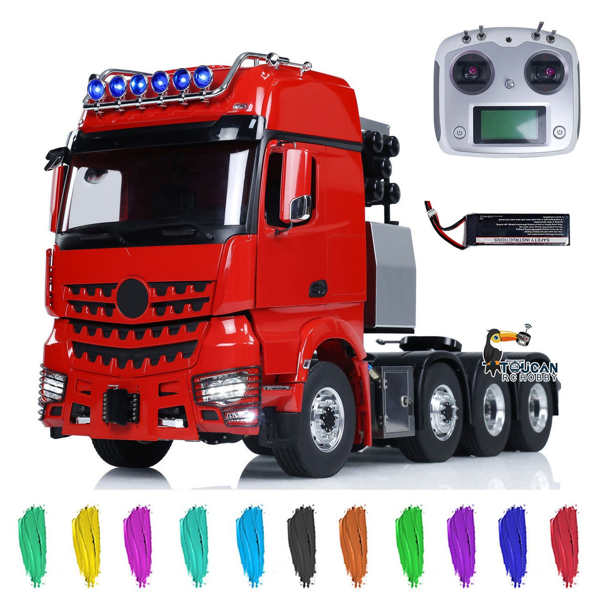 TOUCAN RC HOBBY  Metal Differential Lock Axles 3Speed Gearbox 8X8 1:14 RC Tractor Truck 3363 Radio Control Lorry Cars