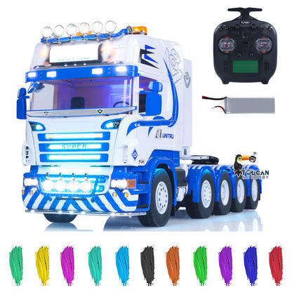 In Stock TOUCAN RC HOBBY 1/14 10x10 RC Tractor Truck Unitru 04 Remote Control Lorry Metal Chassis SC 3Speed Transmission Smoke Unit Customized UNITRU Stickers