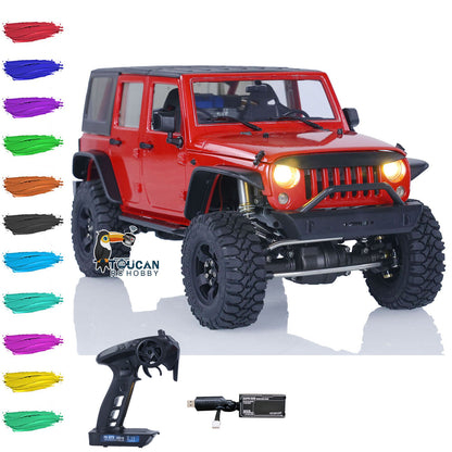 CAPO 1/18 RC Crawler Car CUB2 RTR Lackiert Zusammengebaut Ferngesteuertes Kletterfahrzeug 2-Gang Getriebe Licht Sound ESC 