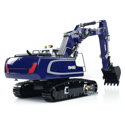 MTM 946-3 Metal 1/14 Excavator Hydraulic Ready to Operate with T12D 12-Channel Radio and 4MPa Pump Comes with Clamshell Grab 3 Buckets and Ripper No Battery Charger Sound or Lights