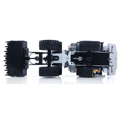 MTM E260L Metal 1/14 Loader Hydraulic Ready to Operate with 2-Speed Transmission and Differential Lock Axles featuring ST8 Transmitter and Sound System White No Battery